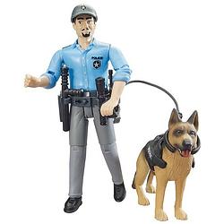 Foto van Bruder figuur politieman met hond