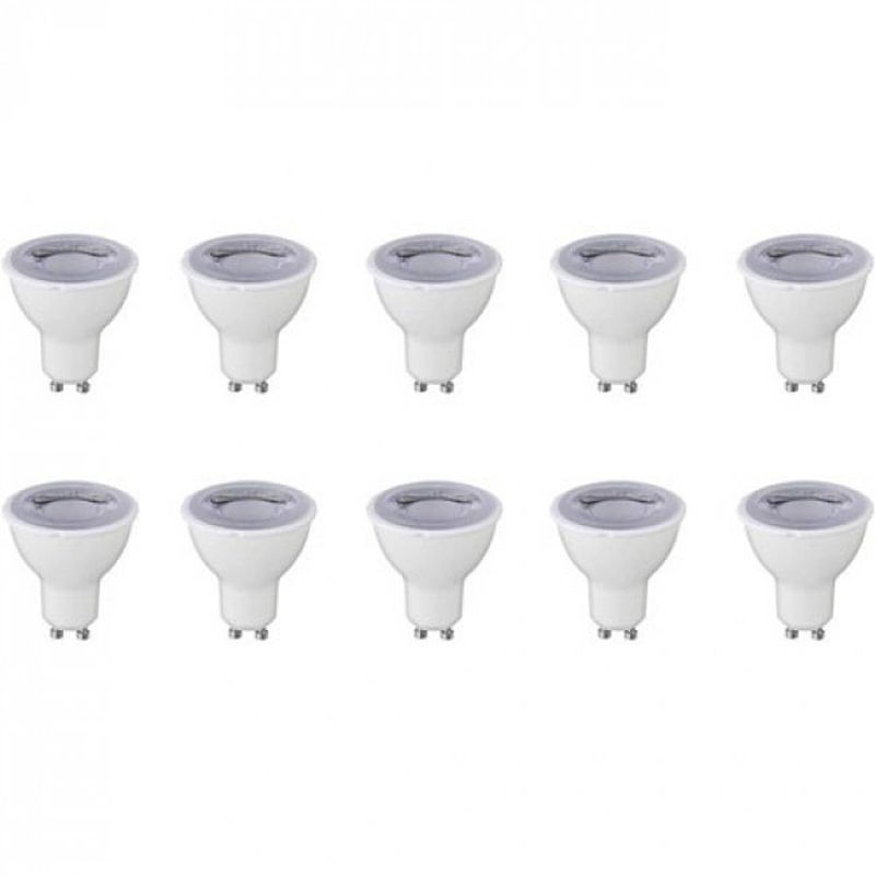 Foto van Led spot 10 pack - gu10 fitting - dimbaar - 6w - natuurlijk wit 4200k