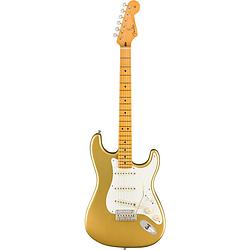 Foto van Fender lincoln brewster stratocaster mn aztec gold elektrische gitaar met koffer