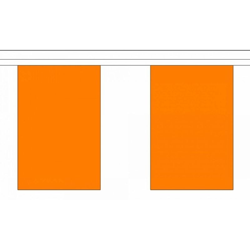 Foto van Luxe oranje koningsdag/ek/wk supporters vlaggenlijn 9 meter van stof - vlaggenlijnen
