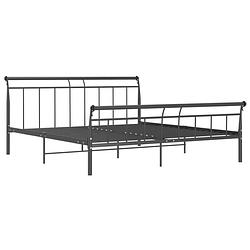 Foto van The living store metalen bedframe - 208 x 186 x 90 cm - zwart - gepoedercoat metaal