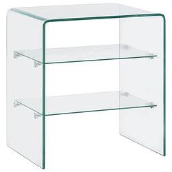 Foto van Vidaxl salontafel 50x40x56 cm gehard glas