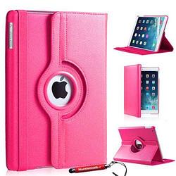 Foto van Hard roze 360 graden draaibare hoes ipad air 1 met uitschuifbare hoesjesweb stylus - ipad hoes, tablethoes