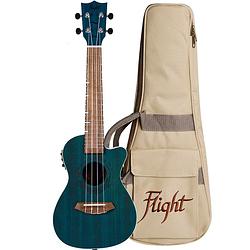 Foto van Flight gemstone series duc380 ceq topaz elektrisch-akoestische concert ukelele met gigbag