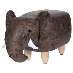 Foto van Home&styling kruk olifant-vorm 64x35 cm