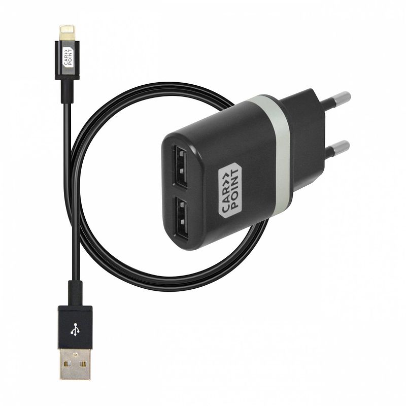 Foto van Carpoint laderset plus 2 in 1 usb