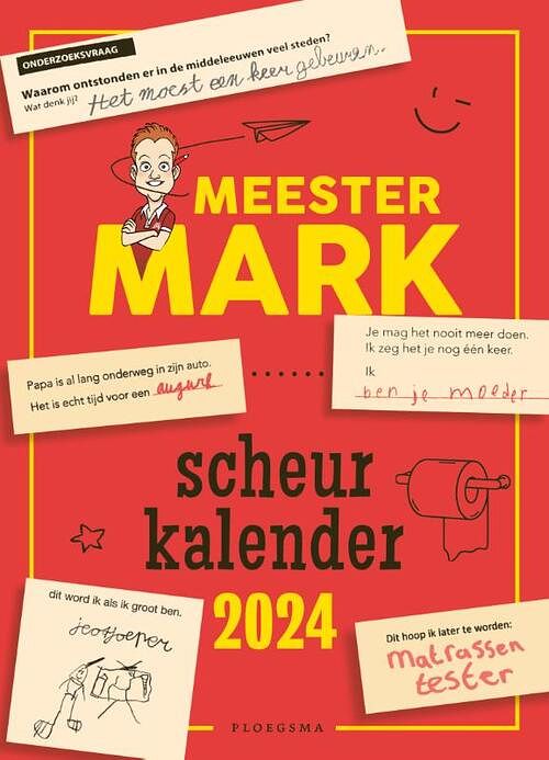 Foto van Meester mark scheurkalender 2024 - mark van der werf - paperback (9789021684413)