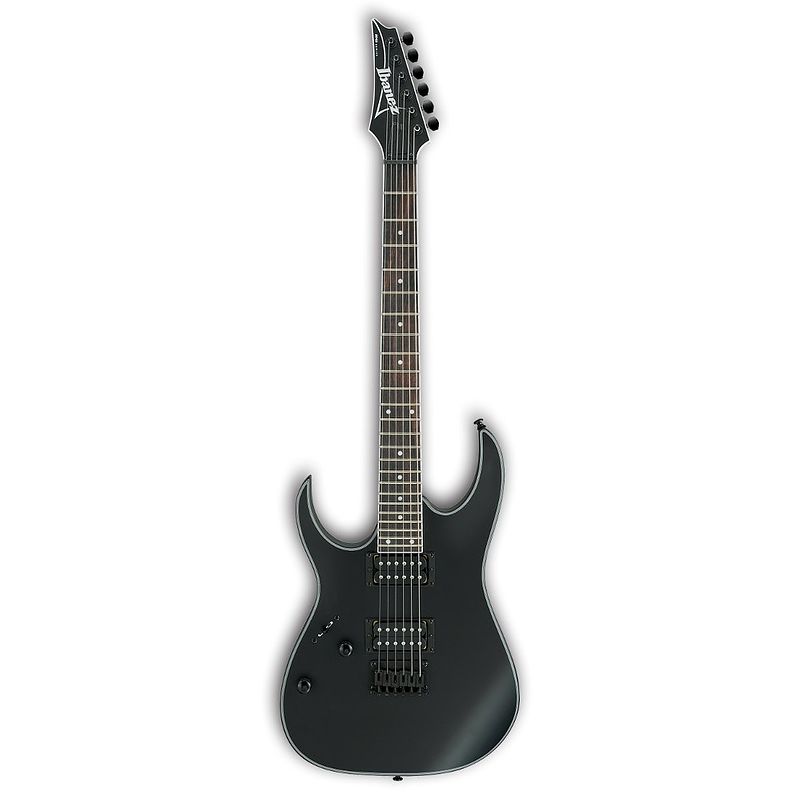 Foto van Ibanez rg421exl black flat linkshandige elektrische gitaar