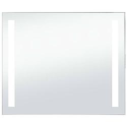 Foto van The living store badkamerspiegel - led-verlichting - 80 x 60 cm - ip44 - zilver