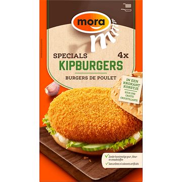 Foto van Mora specials kipburgers 4 x 70g bij jumbo