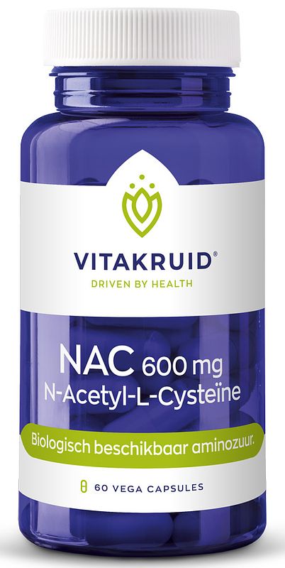Foto van Vitakruid nac 600mg n-acetyl-l-cysteïne vega capsules