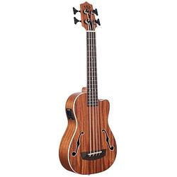 Foto van Kala u-bass journeyman elektrisch-akoestische bas ukelele met gigbag