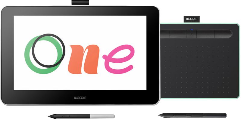 Foto van Wacom one 13 pen display + intuos s bluetooth groen