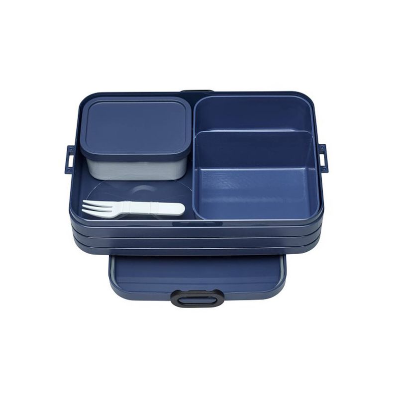 Foto van Mepal lunchbox bento large 17 x 25,5 x 6,5 cm donkerblauw