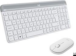 Foto van Logitech mk470 slim draadloos toetsenbord en muis wit qwerty