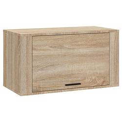 Foto van The living store schoenenkast sonoma eiken - wandgemonteerd - 70x35x38 cm - hout