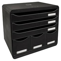 Foto van Exacompta bureauladeblok store-box maxi met 6 lades glanzend zwart