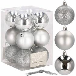 Foto van Kerstballen 12 stuks 6 cm zilver