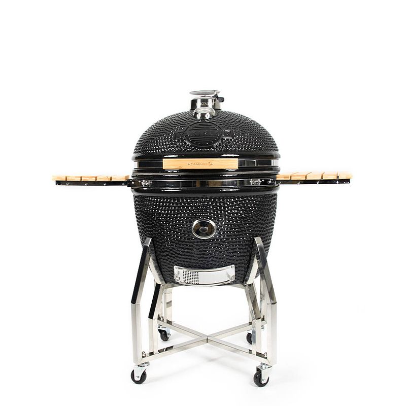 Foto van Xxl kamado grill bbq (24 inch) incl. onderstel, zijtafels, pro-set & hoes