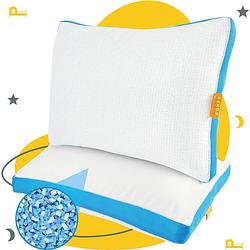 Foto van Sleep comfy - hoofdkussen - traagschuim hoofdkussen - geschikt voor rug, zij-en buikslapers -cooling design 50x70x14 cm