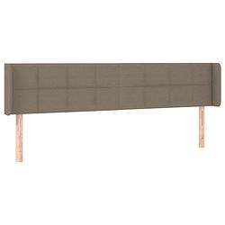 Foto van Vidaxl hoofdbord met randen 163x16x78/88 cm stof taupe