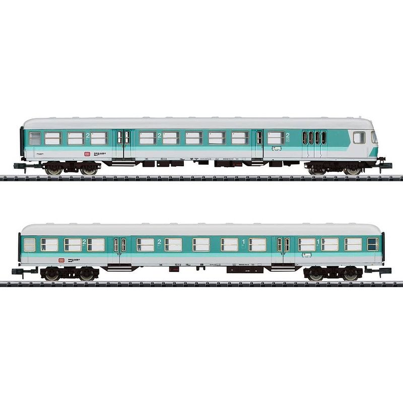 Foto van Minitrix t15467 n set van 2 personenrijtuigen van de db 2e klas