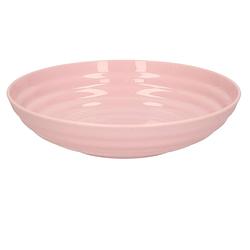 Foto van Plasticforte rond bord/camping - diep bord - d19 cm - oud roze - kunststof - soepborden - diepe borden