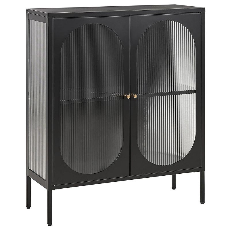 Foto van Beliani sarre - sideboard-zwart-staal