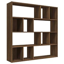 Foto van Vidaxl boekenkast 110x24x110 cm bewerkt hout bruineikenkleurig