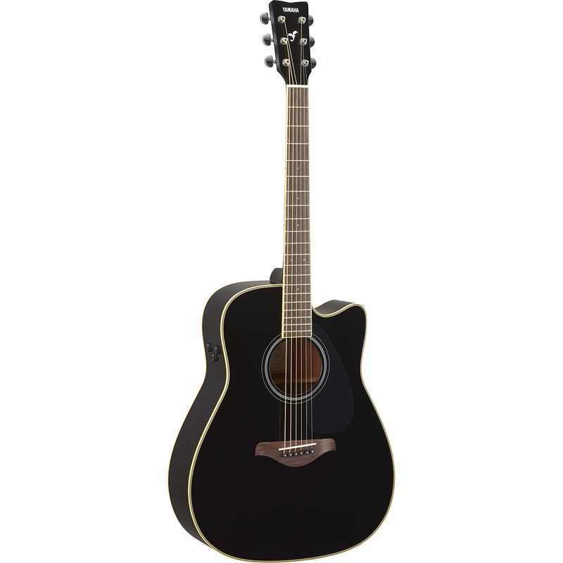 Foto van Yamaha fgc-ta black transacoustic elektrisch-akoestische gitaar