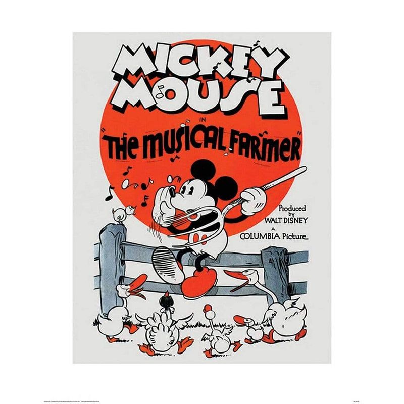 Foto van Pyramid mickey mouse the musical farmer kunstdruk 40x50cm