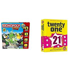 Foto van Spellenbundel - 2 stuks - monopoly junior & twenty one