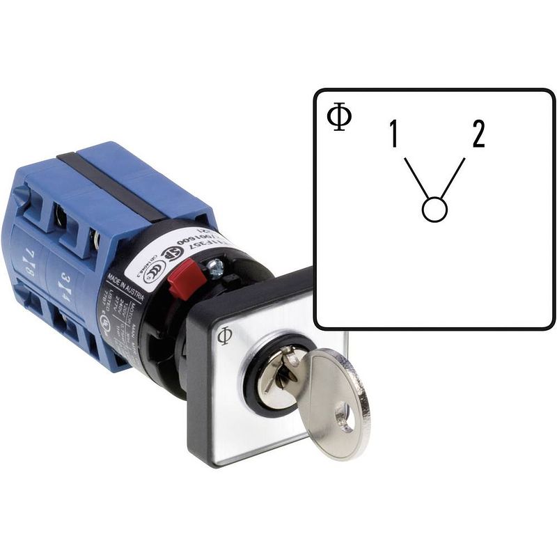 Foto van Kraus & naimer cg4.a220.*fs2.de21 omschakelaar 10 a 1 x 60 ° grijs, zwart 1 stuk(s)