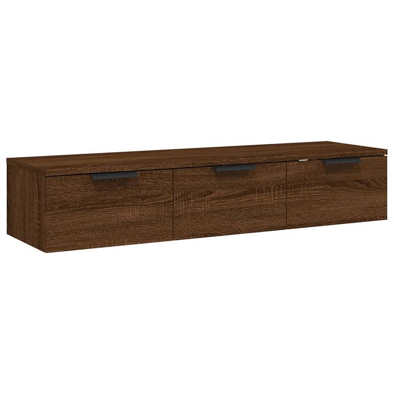 Foto van Vidaxl wandkast 102x30x20 cm bewerkt hout bruineikenkleurig