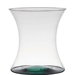 Foto van Transparante stijlvolle x-vormige vaas/vazen van glas 20 x 19 cm - vazen