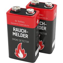 Foto van Ansmann rauchmelderbatterie 9v batterij (blok) alkaline 9 v 2 stuk(s)