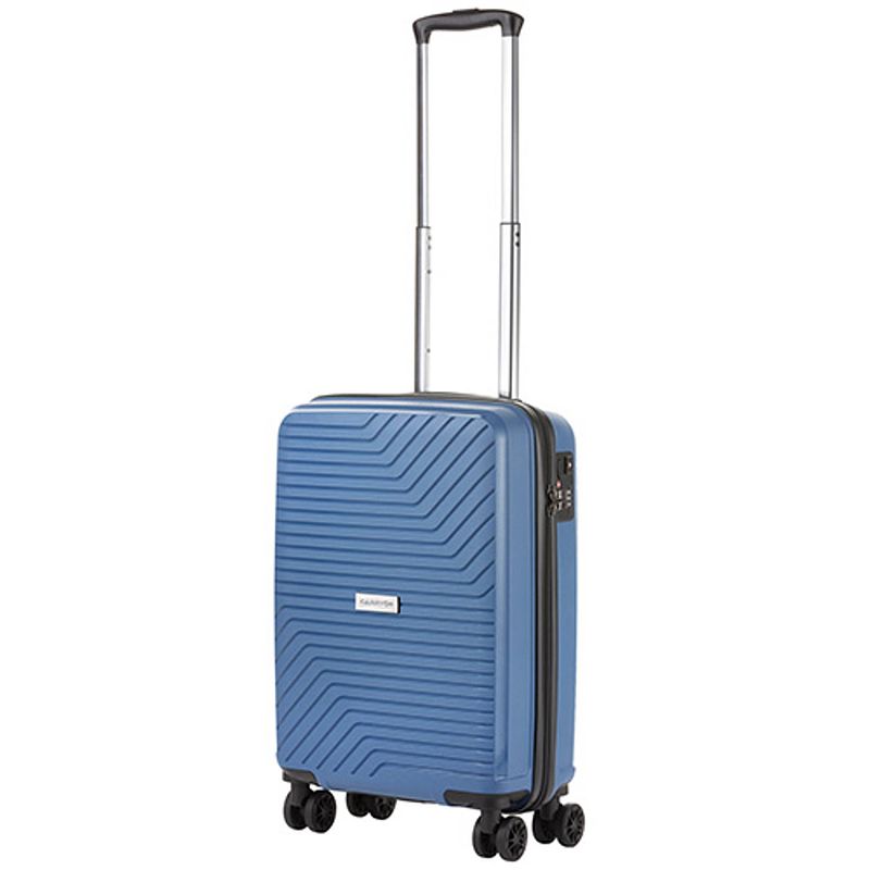 Foto van Carryon transport handbagagekoffer - usb handbagage 55cm - okoban - dubbele wielen - ykk ritsen - blauw