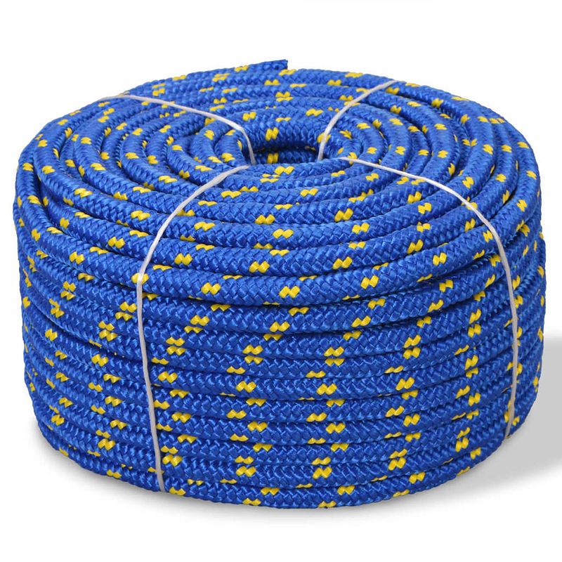 Foto van Vidaxl boot touw 12 mm 250 m polypropyleen blauw