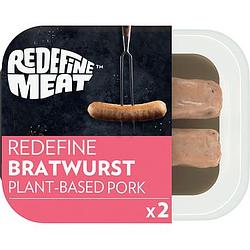 Foto van Redefine bratwurst, 2 stuks, 200 g, diepvries bij jumbo