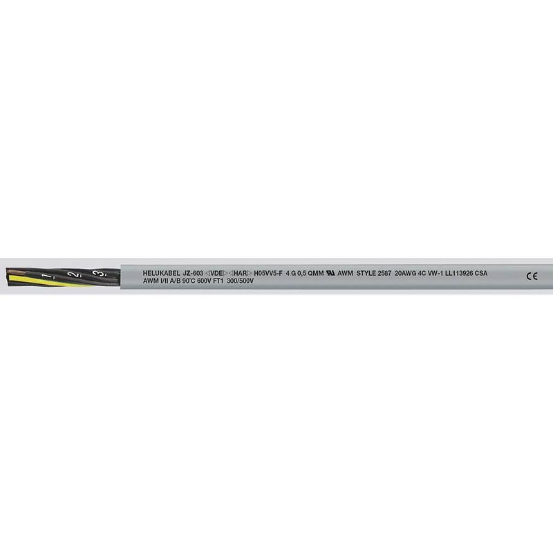 Foto van Helukabel jz-603 stuurstroomkabel 3 g 0.75 mm² grijs 83661-500 500 m