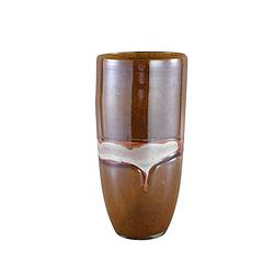 Foto van Ptmd patty brown glass vase round s