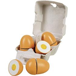 Foto van Happy people houten eieren in doosje 9-delig
