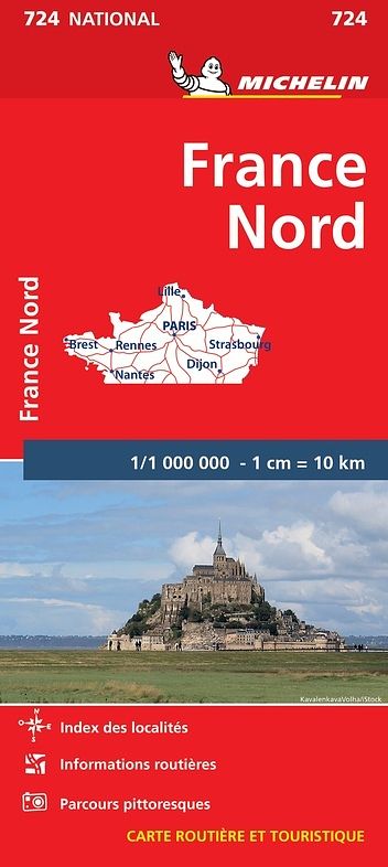 Foto van Michelin 724 frankrijk-noord - paperback (9782067199323)