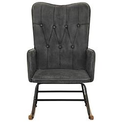 Foto van Infiori schommelstoel in vintage stijl canvas zwart