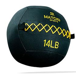 Foto van Matchu sports wall ball 6kg - zwart / geel - ø 36 cm - rubber