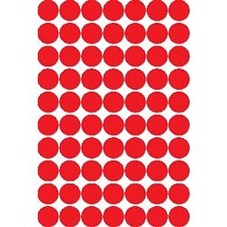 Foto van Apli ronde etiketten in etui diameter 19 mm, rood, 560 stuks, 70 per blad