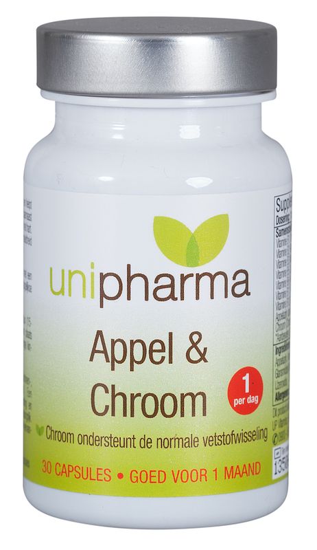 Foto van Unipharma slank appel & chroom capsules 30st