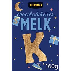 Foto van Jumbo chocoladeletter melk k 160g aanbieding bij jumbo | 2 voor 4.50