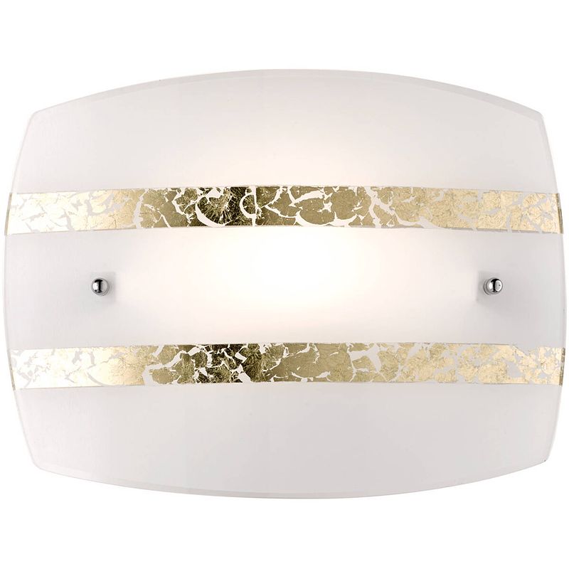 Foto van Led wandlamp - wandverlichting - trion niki - e27 fitting - rond - mat goud - glas