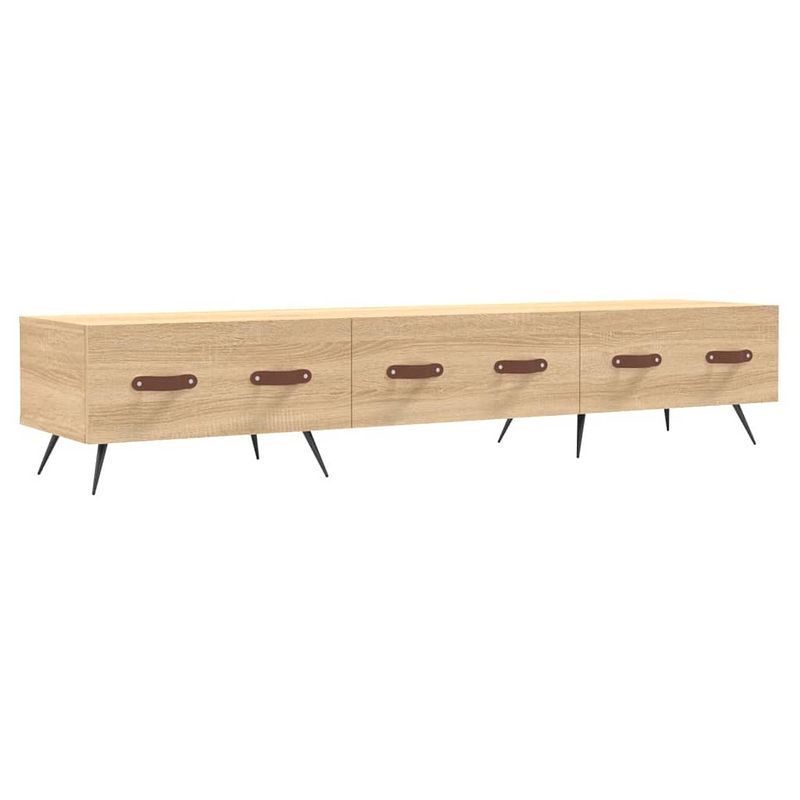 Foto van The living store televisiekast trendy sonoma eiken - 150x36x30 cm